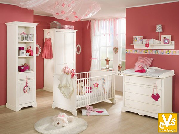 Pretty Pink Nursery Decorating Ideas White Furniture Laminate Floor