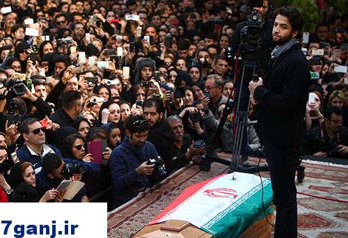 بنيامين در مراسم خاكسپاري مرتضي پاشايي