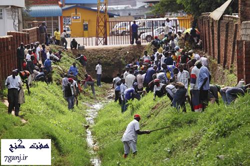 نظافت شهری در کینگالی روآندا تحت اصول اوماگاندا 