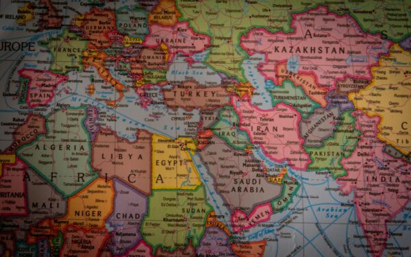 Detailed political map showing Europe and Asia with countries and capitals.