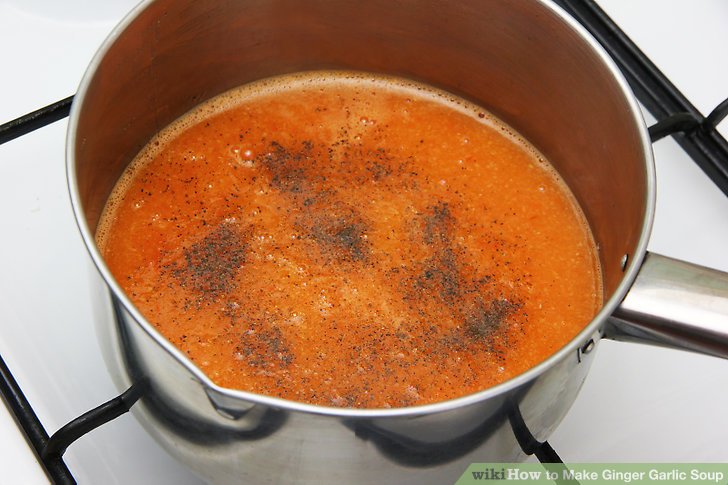 طرز تهیه سوپ سم زدای سیر و زنجبیل