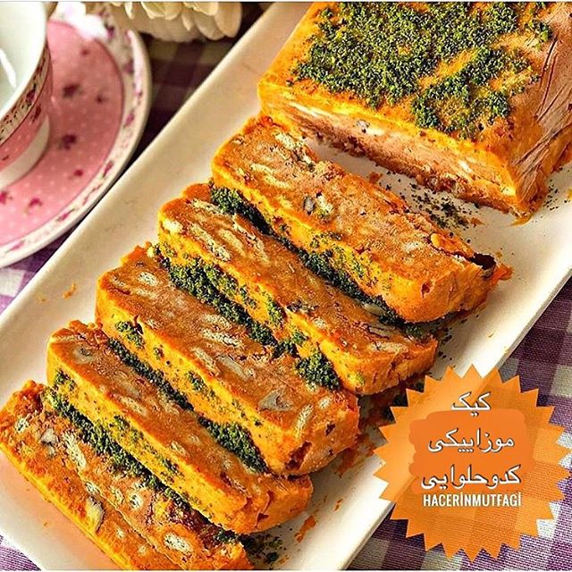 طرز تهیه کیک موزاییک کدوحلوایی